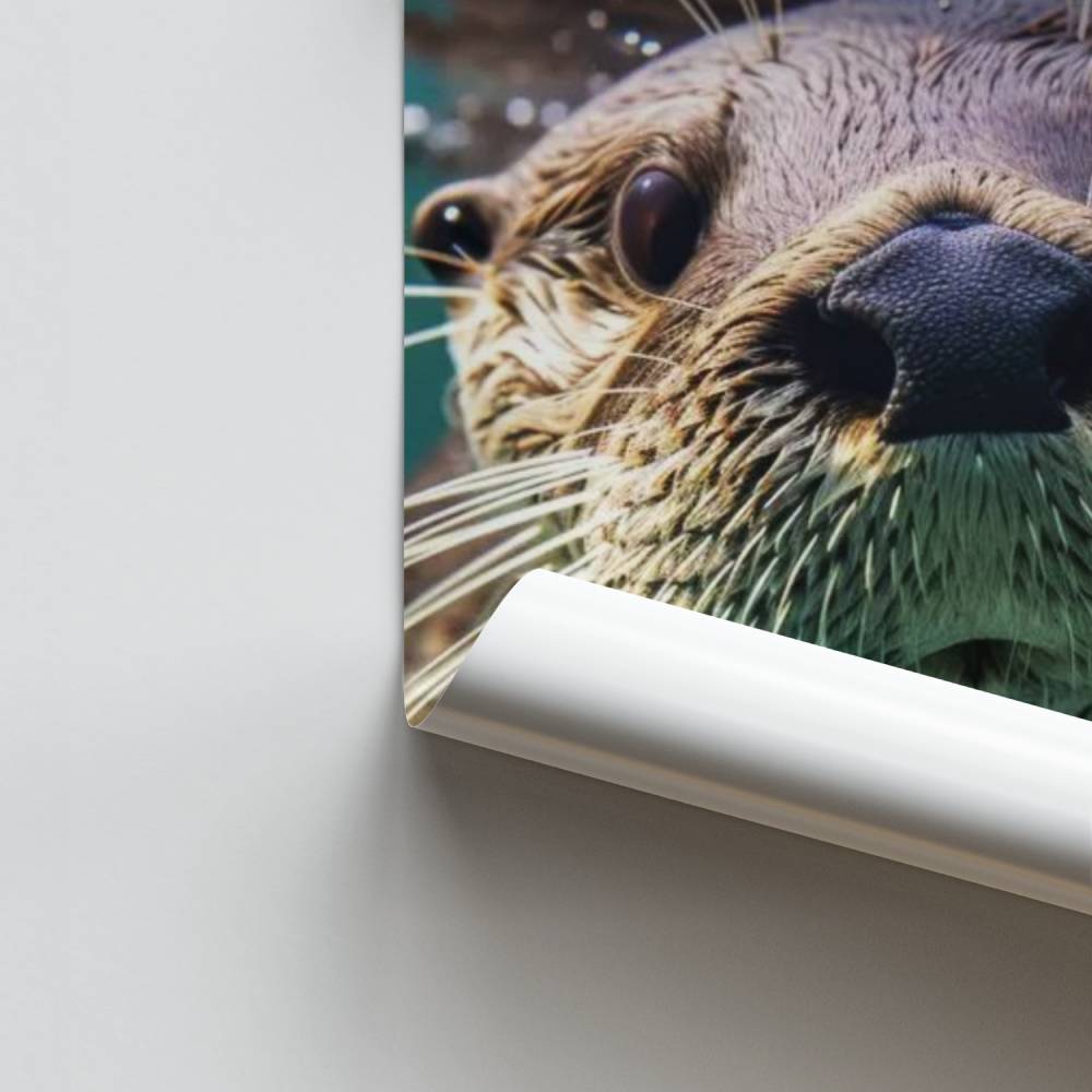 Poster Loutre Plongeuse