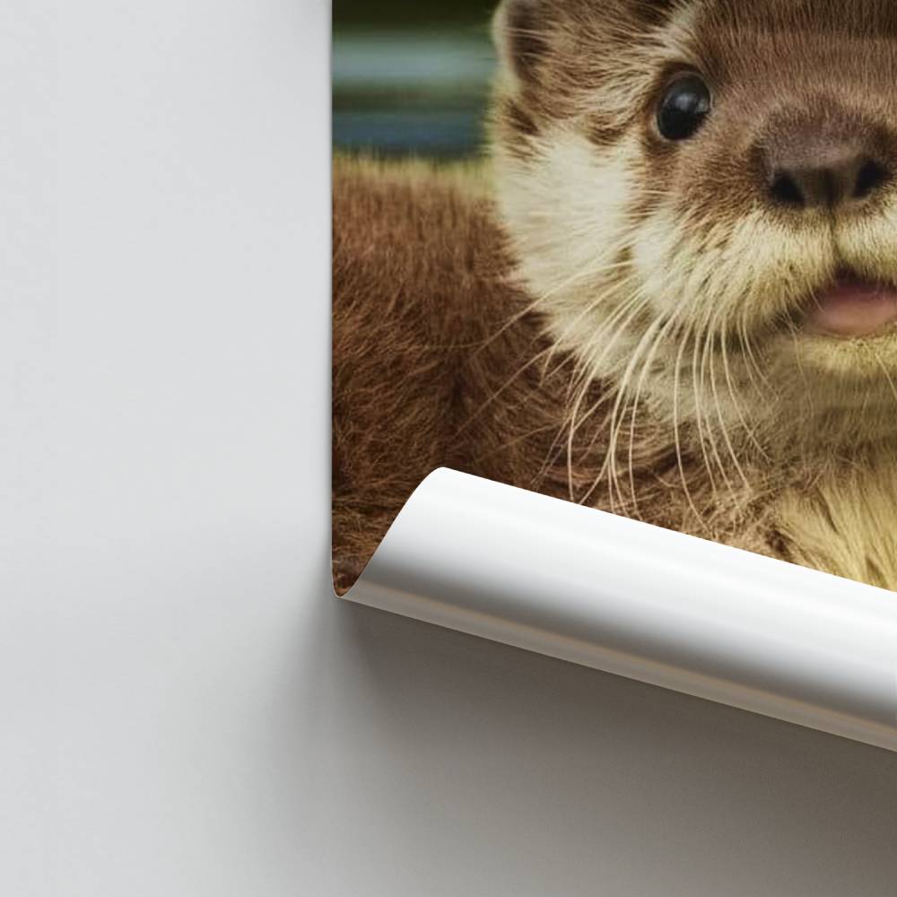 Poster Loutre Curieuse