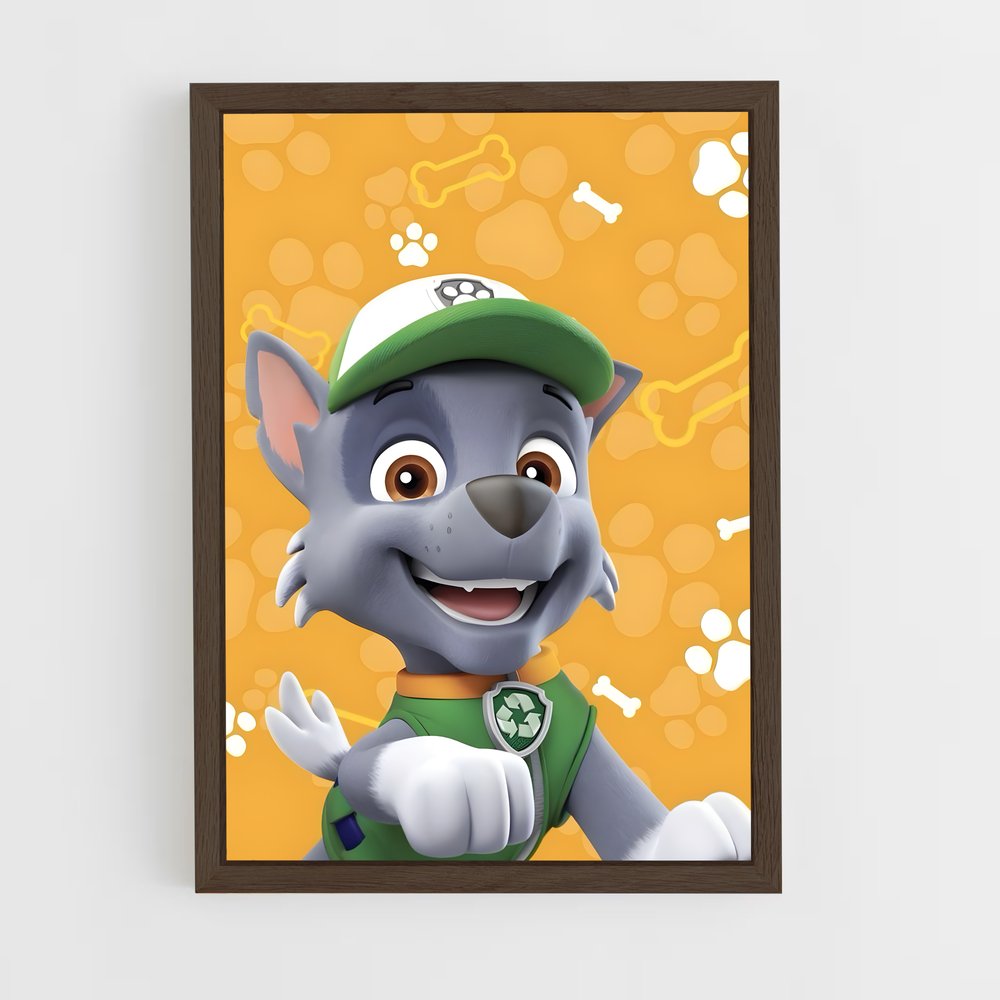 paw-patrol-12 cadre Bois foncé