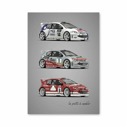 Poster Triple Peugeot Racing