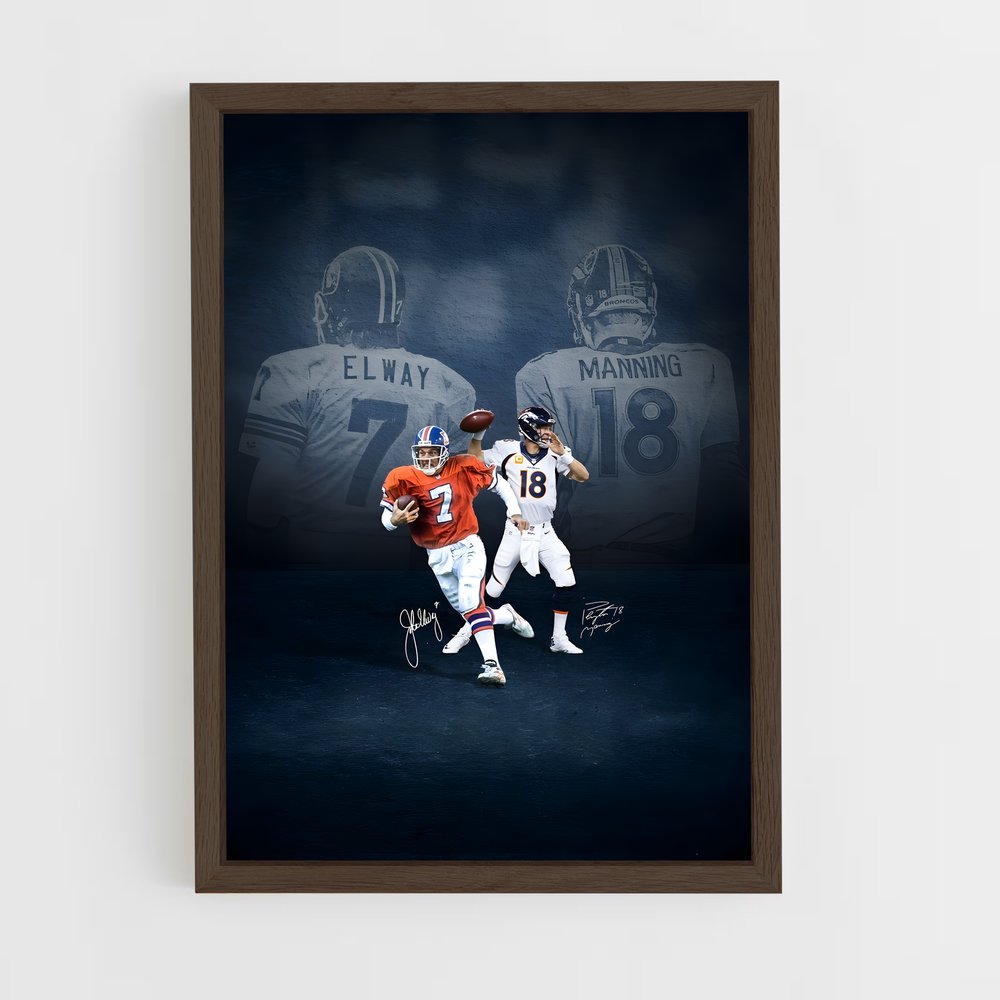 peyton-manning-2 cadre Bois foncé