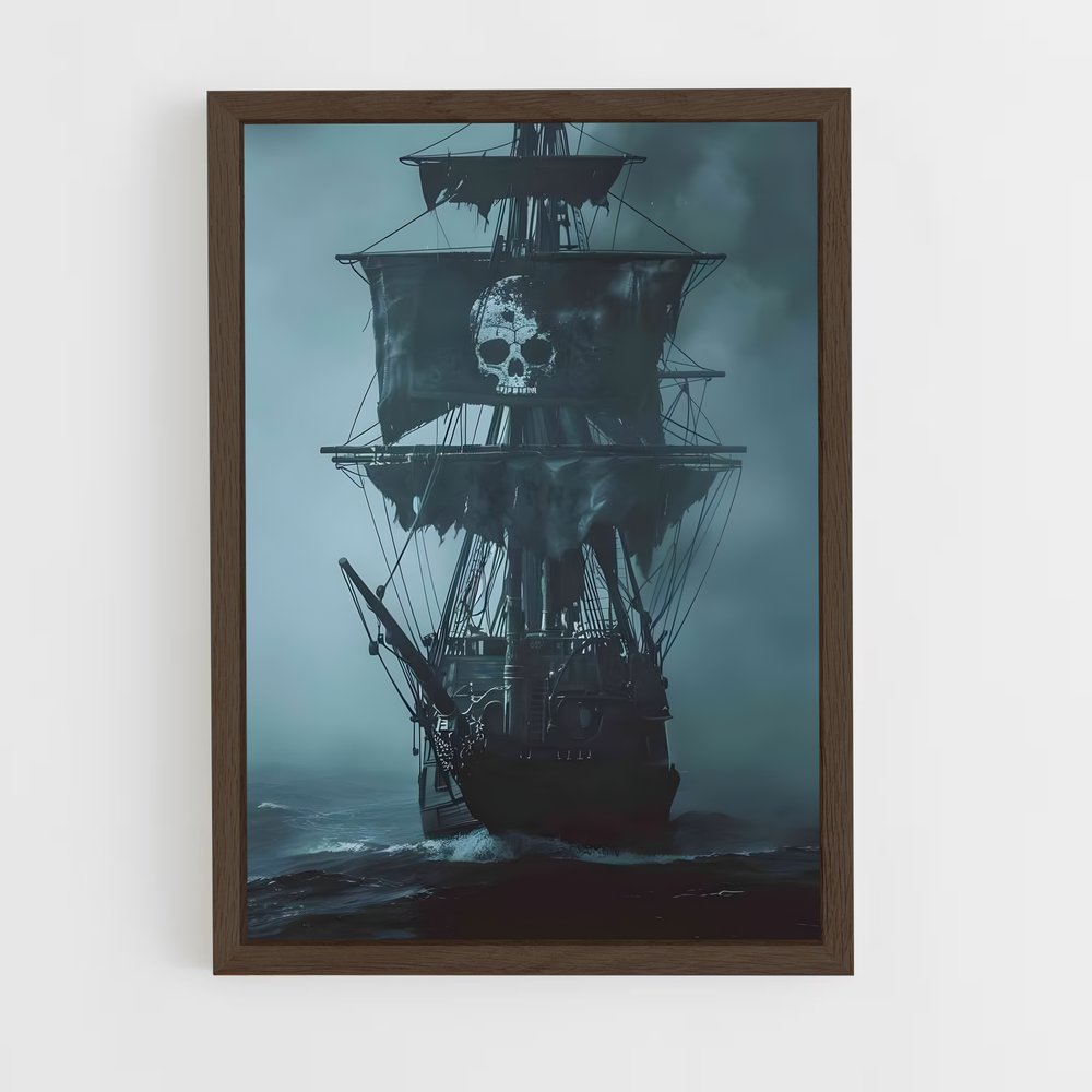 pirate-boat-7 cadre Bois foncé