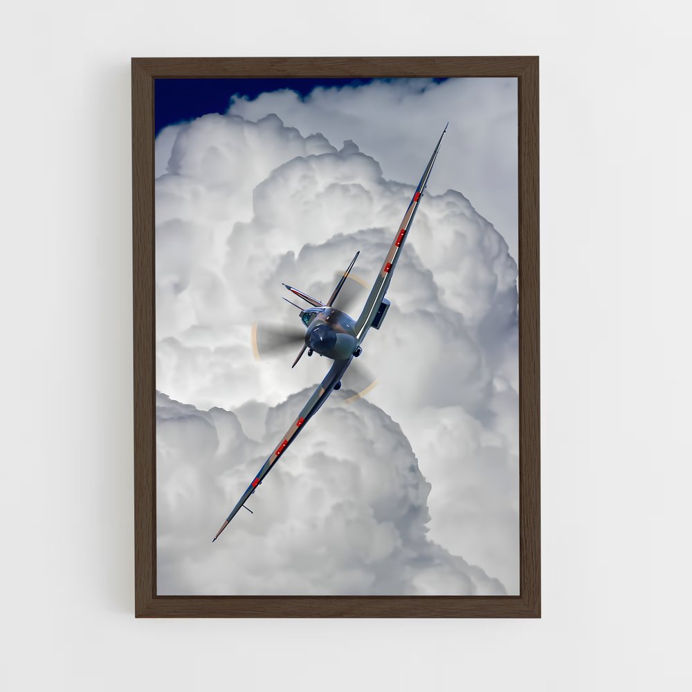 plane-6 cadre Bois foncé