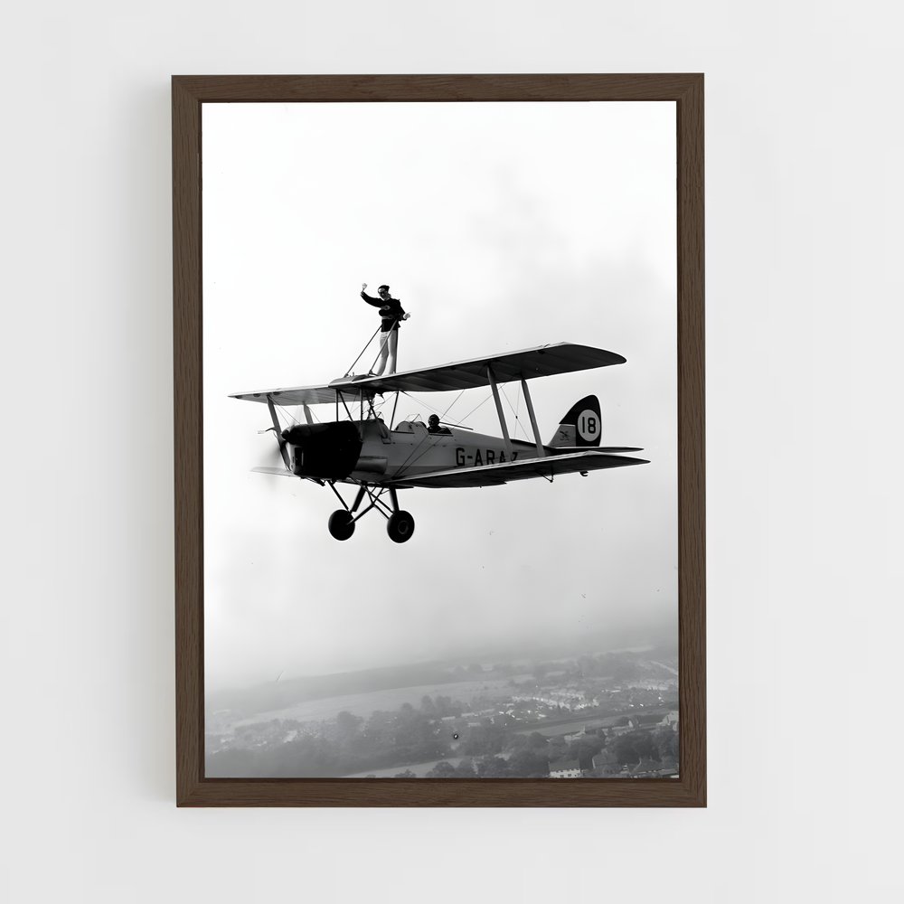 plane-7 cadre Bois foncé