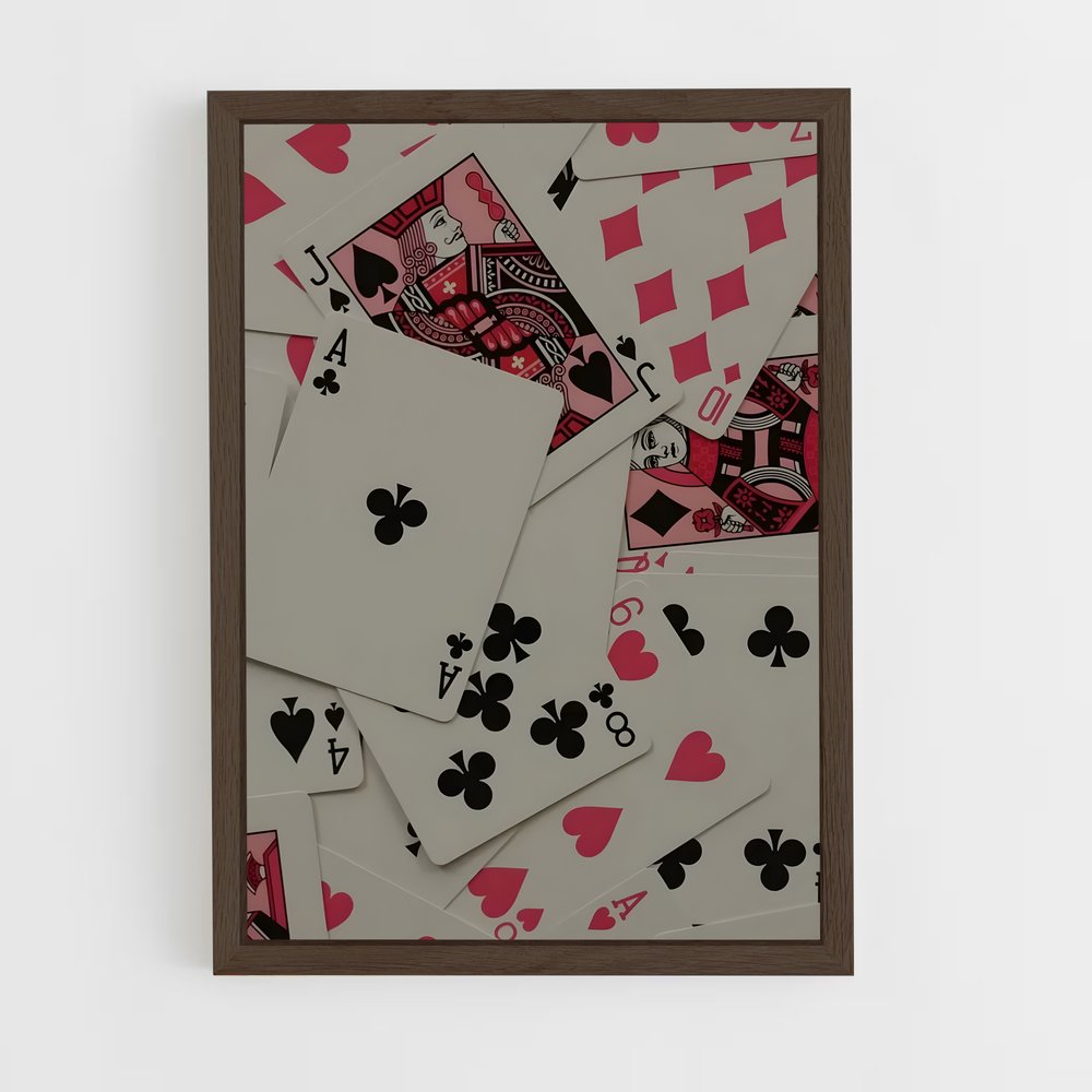 poker-2 cadre Bois foncé