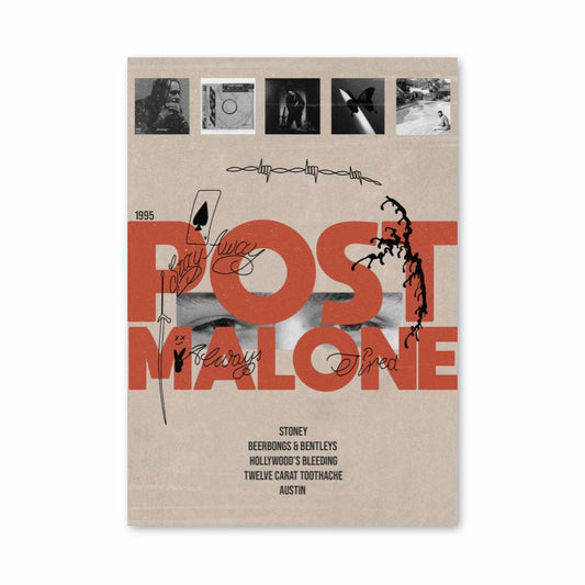 Poster Discographie Post Malone