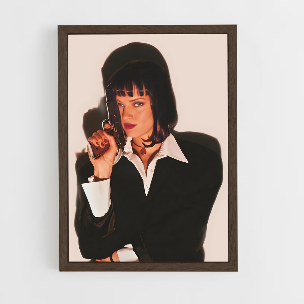 pulp-fiction-9 cadre Bois foncé
