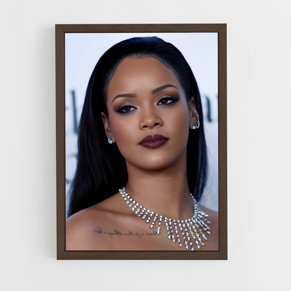 rihanna-5 cadre Bois foncé