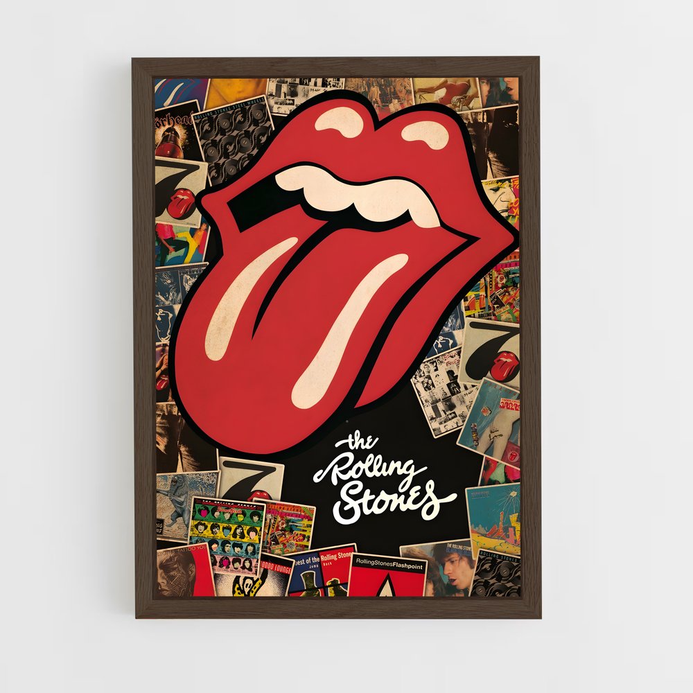 rolling-stones-1 cadre Bois foncé