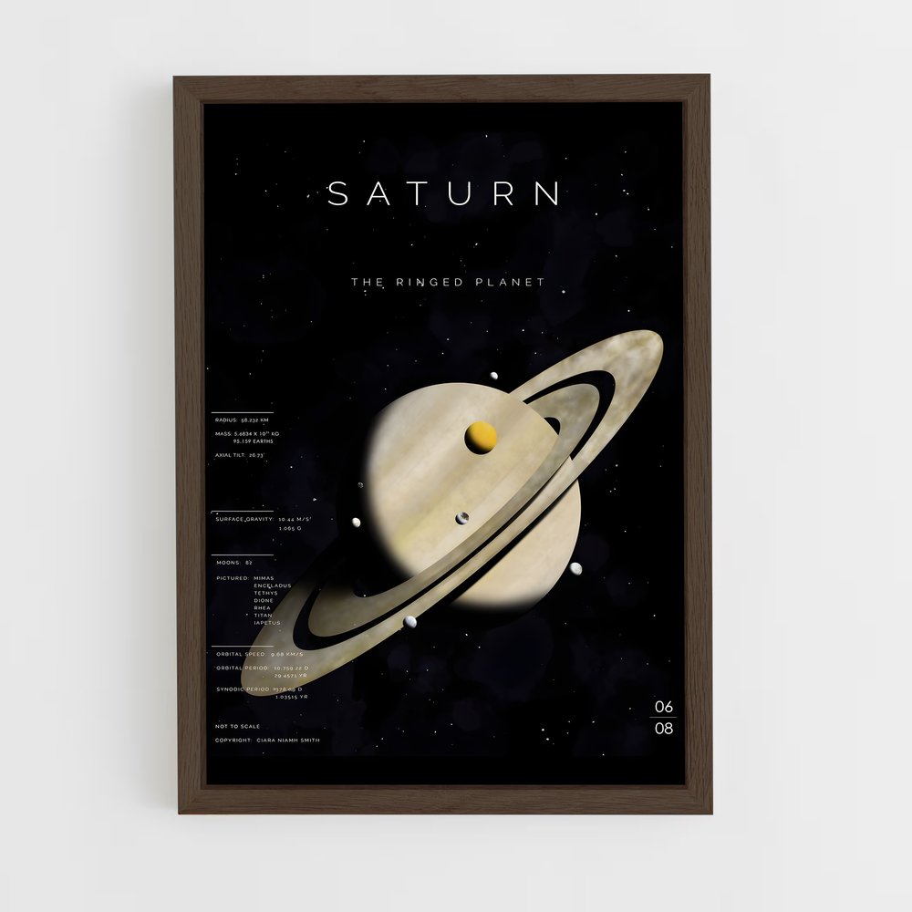 saturn-4 cadre Bois foncé