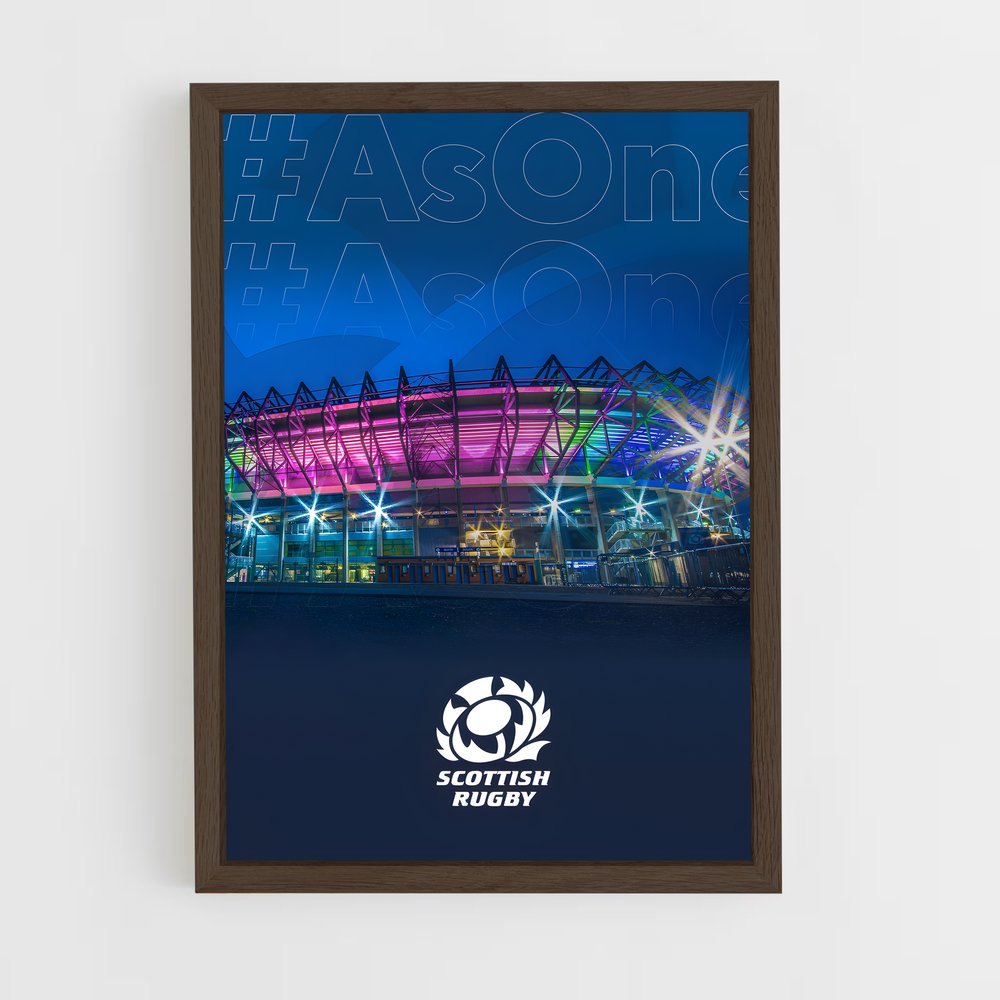 scotland-rugby-3 cadre Bois foncé