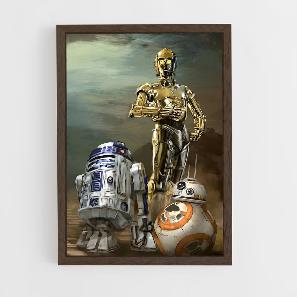 star-wars-21 cadre Bois foncé