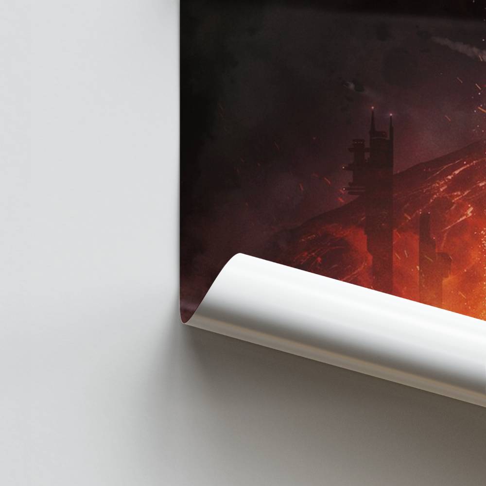 Poster Volcan Anakin Obiwan