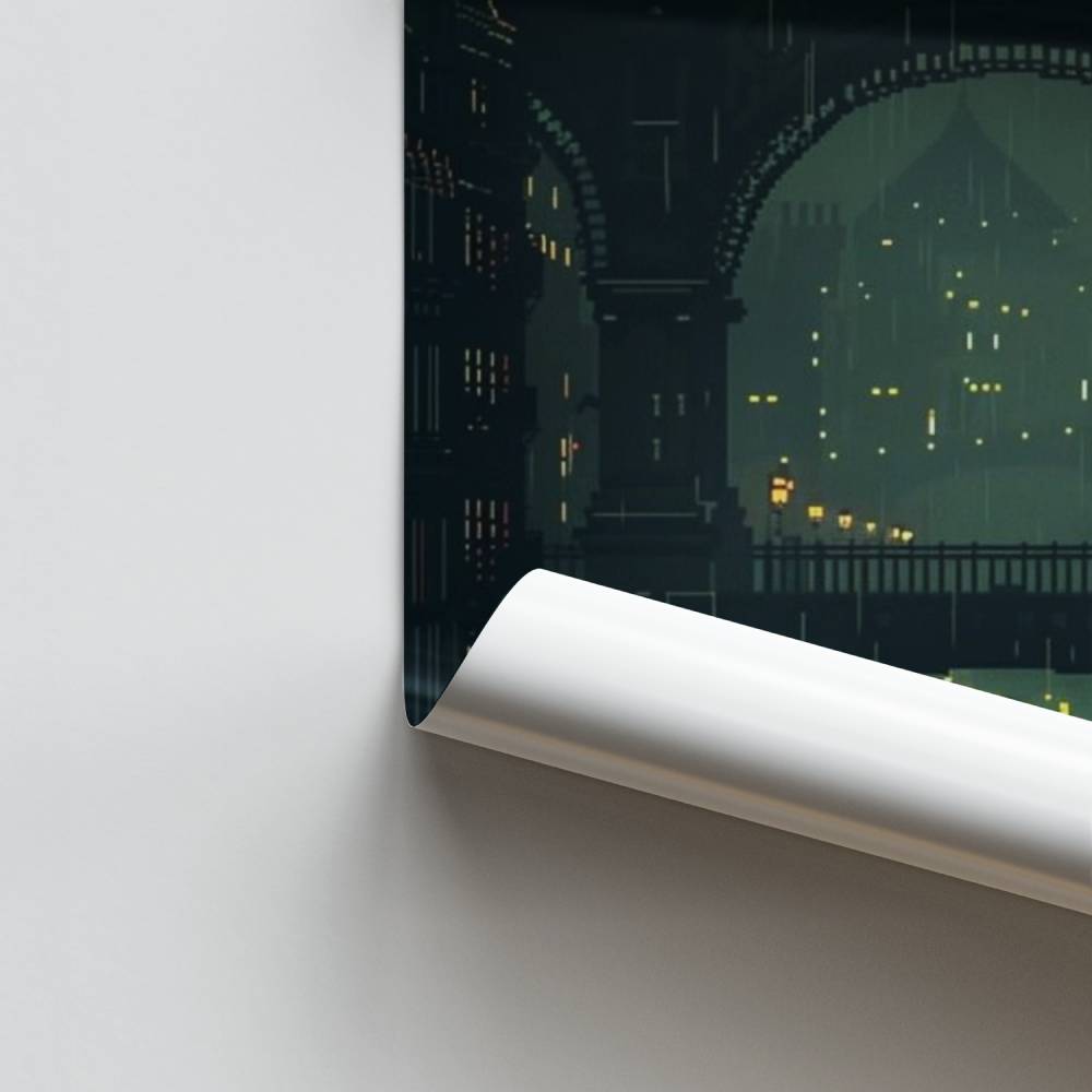 Poster Nocturne Industrielle