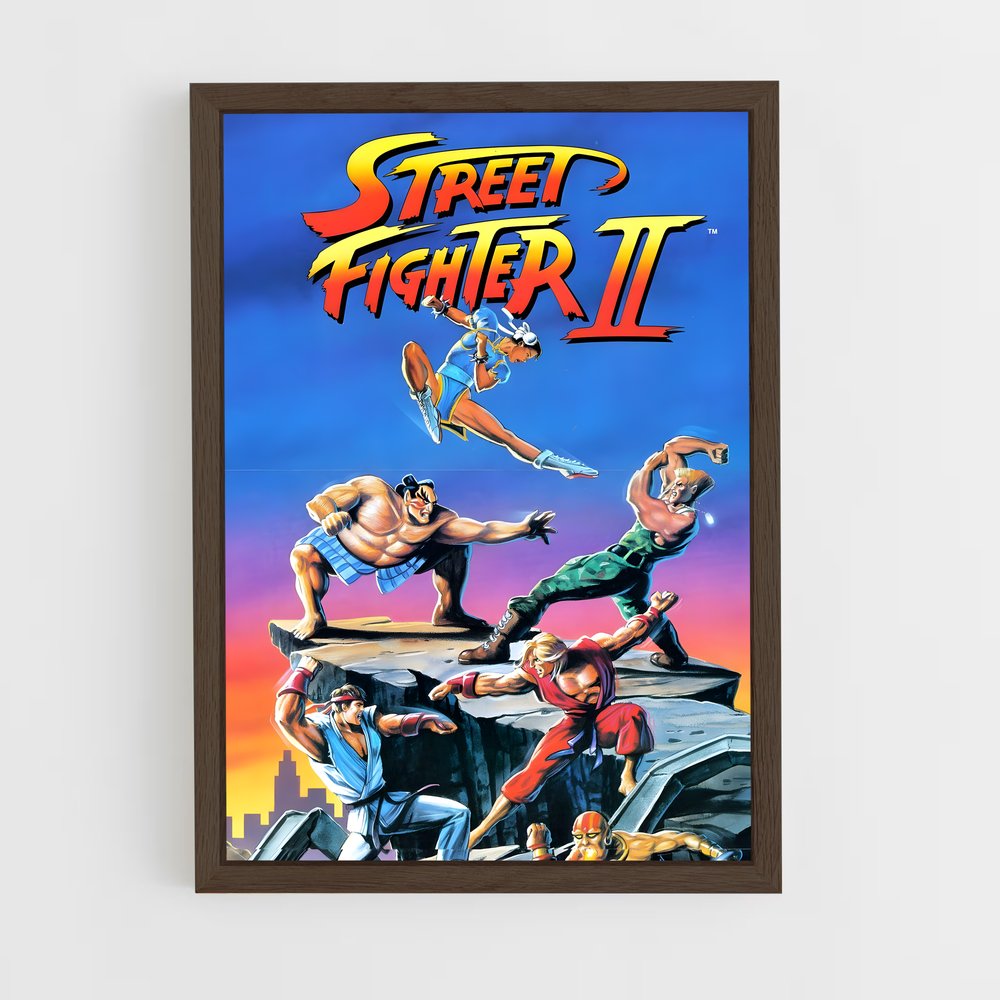 street-fighter-15 cadre Bois foncé