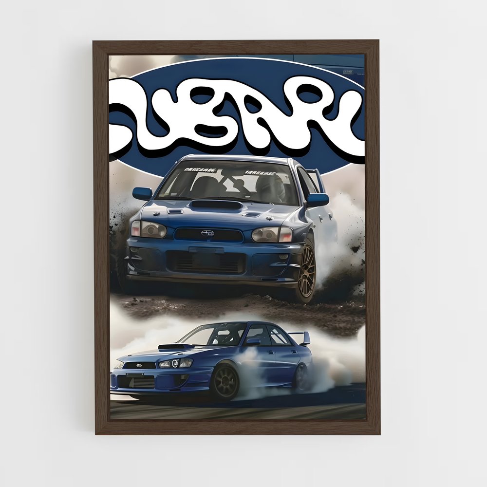 subaru-14 cadre Bois foncé