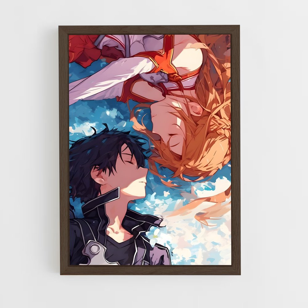 sword-art-online-4 cadre Bois foncé