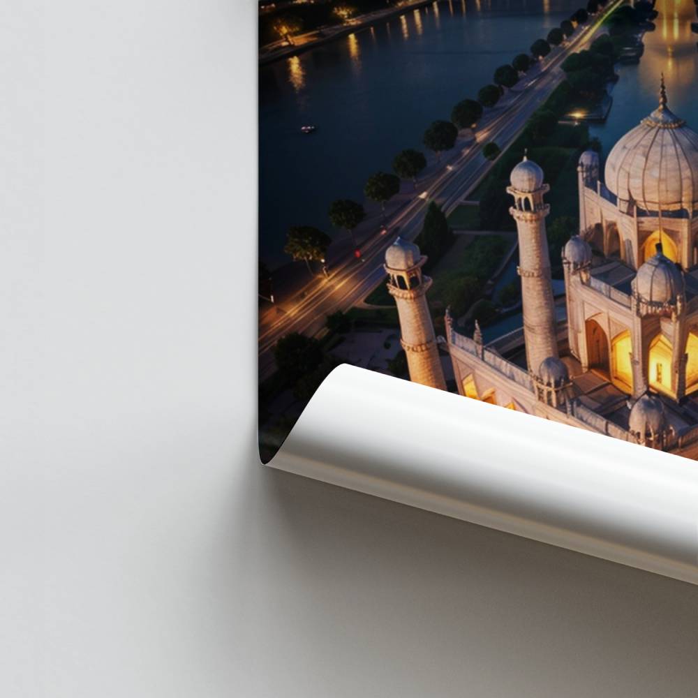 Poster Nuit Étoilée au Taj Mahal