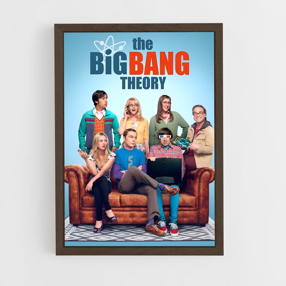 the-big-bang-theory-7 cadre Bois foncé