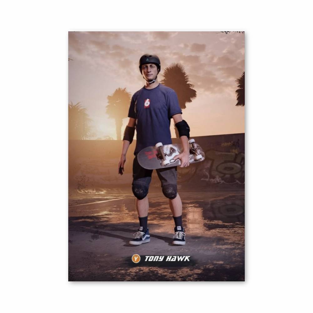 Poster Skateur Crépuscule