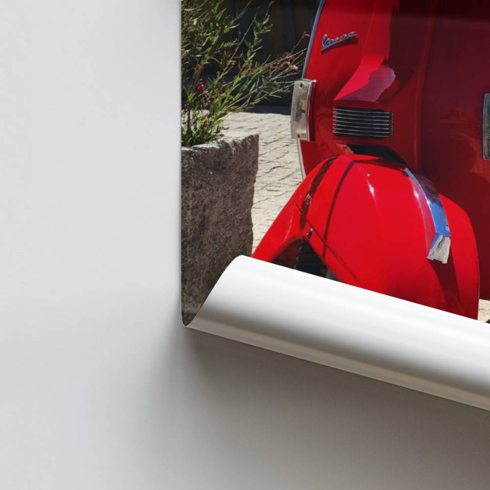 Poster Vespa Rouge Vintage