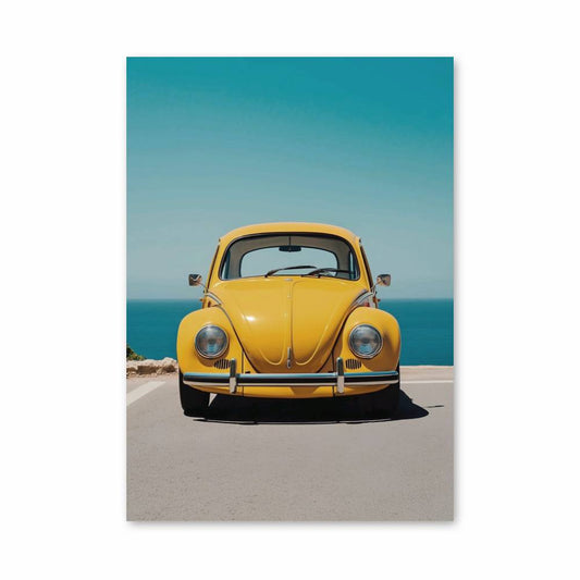 Poster Coccinelle Jaune Vintage