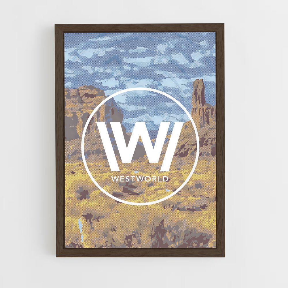 westworld-9 cadre Bois foncé