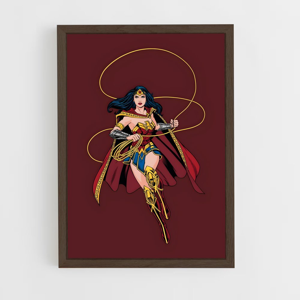 wonder-woman-11 cadre Bois foncé