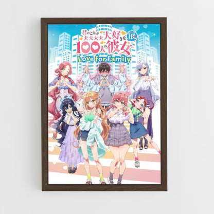 100-girlfriends-3 cadre Bois foncé