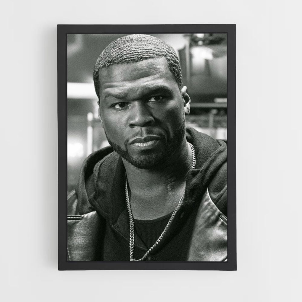 Poster 50cent Noir et Blanc