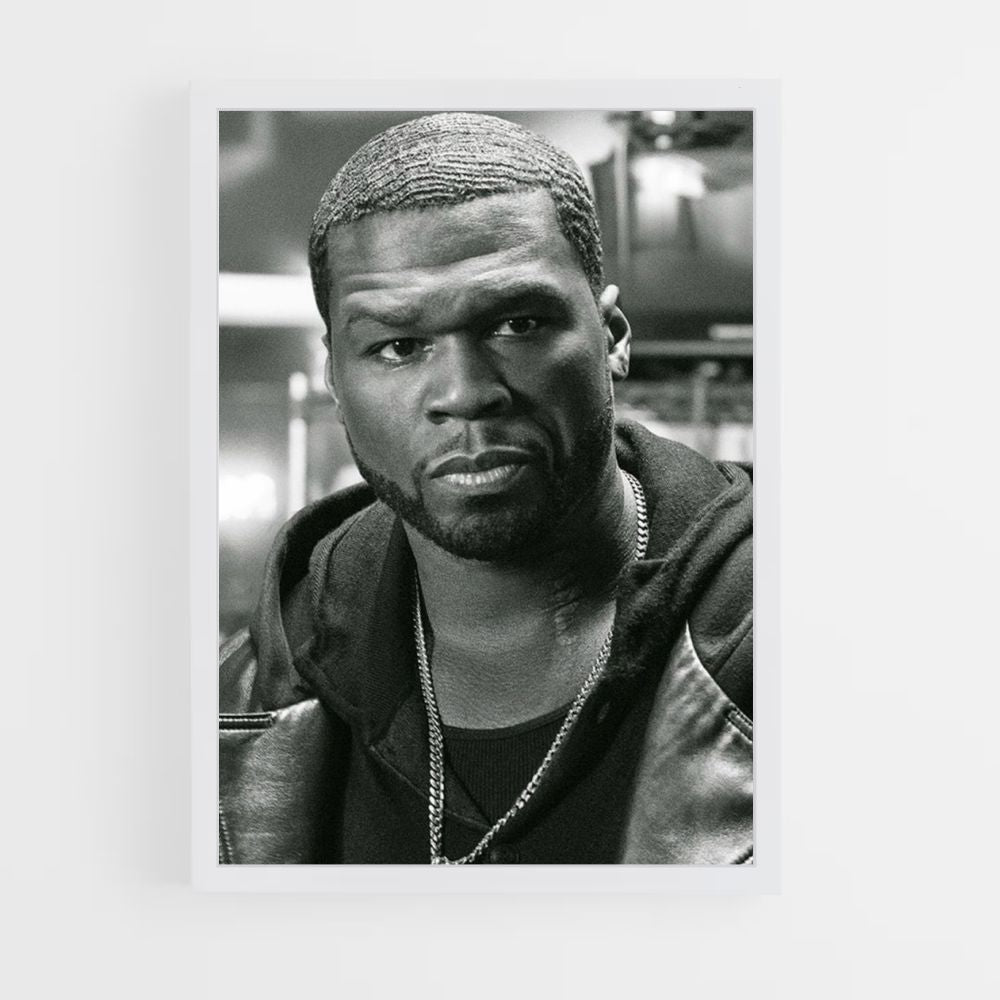 Poster 50cent Noir et Blanc