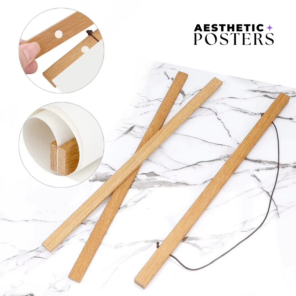 Porte-Poster Magnétique en Bois