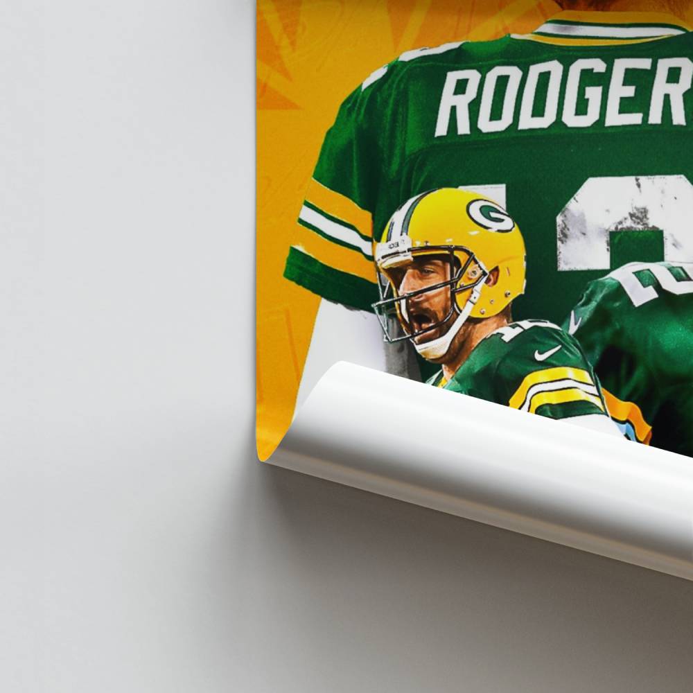 Poster Aaron Rodgers Jaune