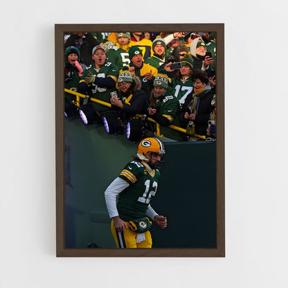 aaron-rodgers-4 cadre Bois foncé