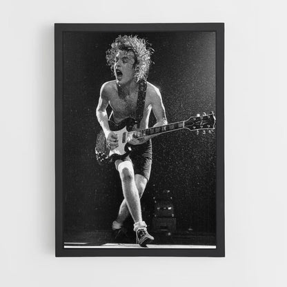 Poster ACDC noir et blanc