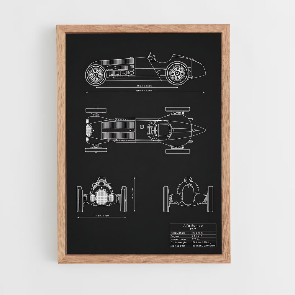 alfa-romeo-6 cadre Bois clair