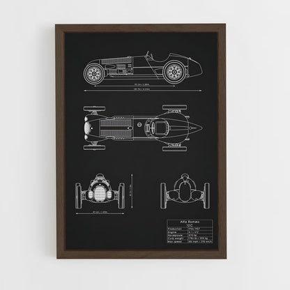 alfa-romeo-6 cadre Bois foncé