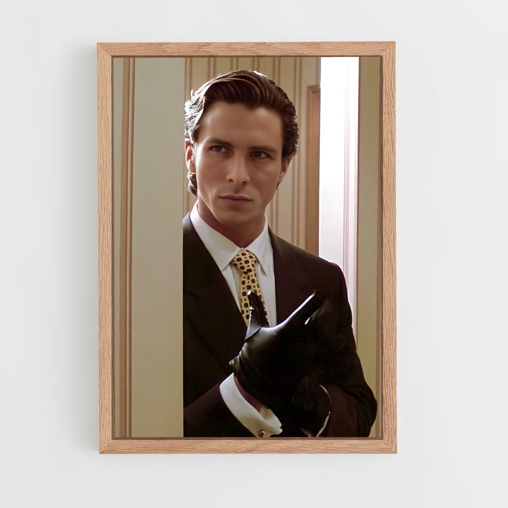 american-psycho-9 cadre Bois clair