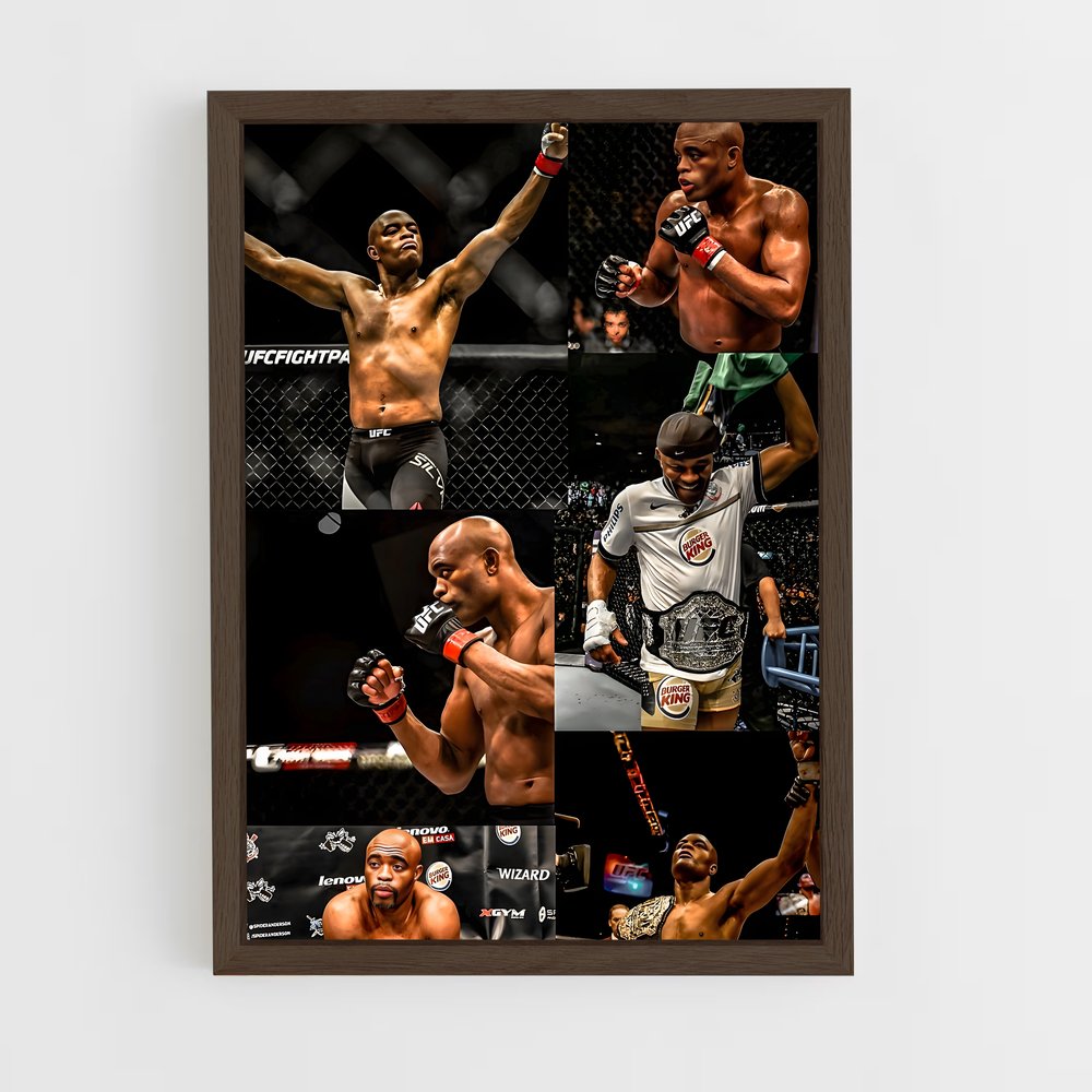 anderson-silva-7 cadre Bois foncé
