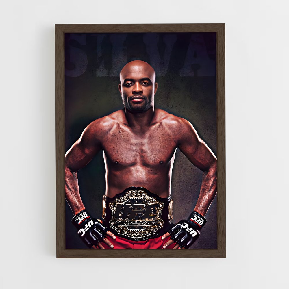 anderson-silva-8 cadre Bois foncé