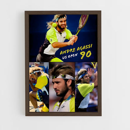 andre-agassi-2 cadre Bois foncé