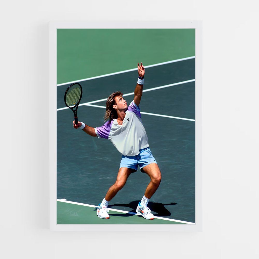 andre-agassi-8 cadre Blanc
