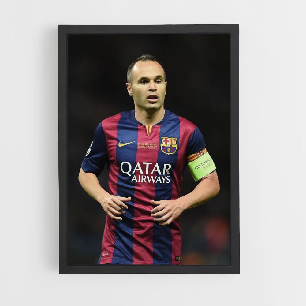 Poster Andrés Iniesta Barcelone