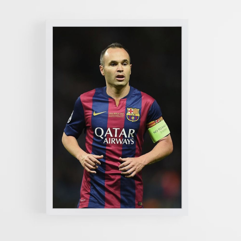 Poster Andrés Iniesta Barcelone