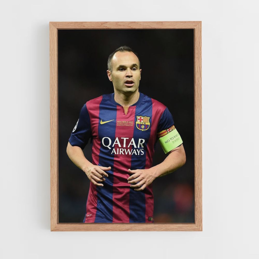 Poster Andrés Iniesta Barcelone