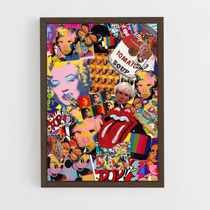 andy-warhol-6 cadre Bois foncé