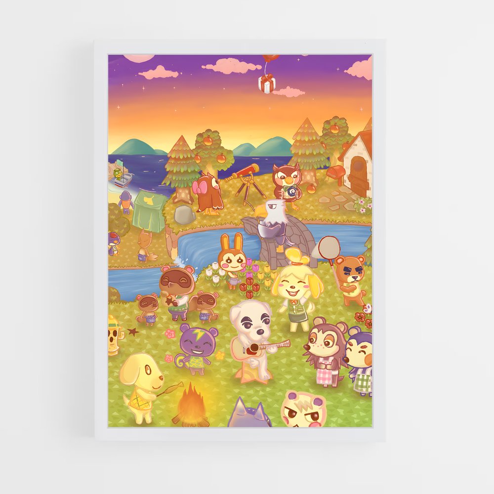 animal-crossing-7 cadre Blanc