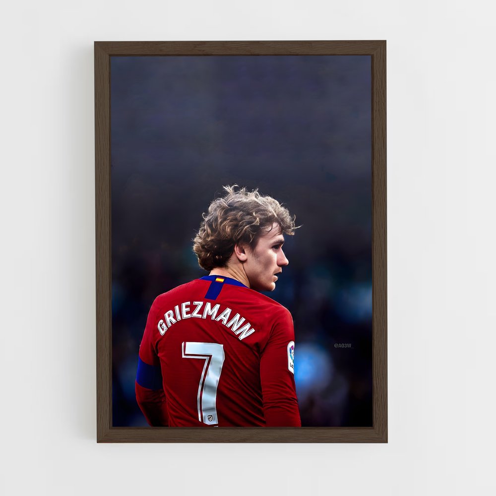antoine-griezmann-1 cadre Bois foncé