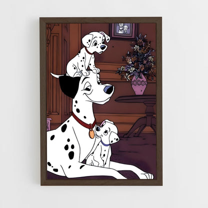 ap-101 dalmatians-3 cadre Bois foncé