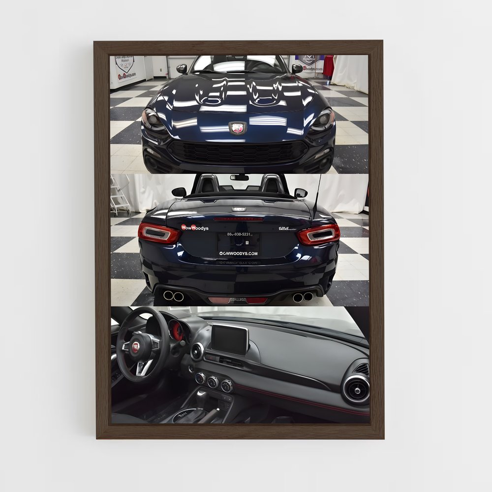 ap-124 spider abarth-1 cadre Bois foncé